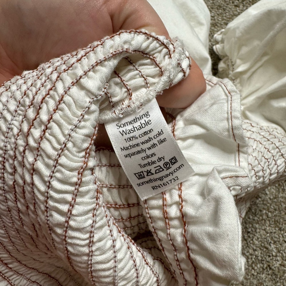 Something Navy Smocked Cotton Top - Picture 6 of 6